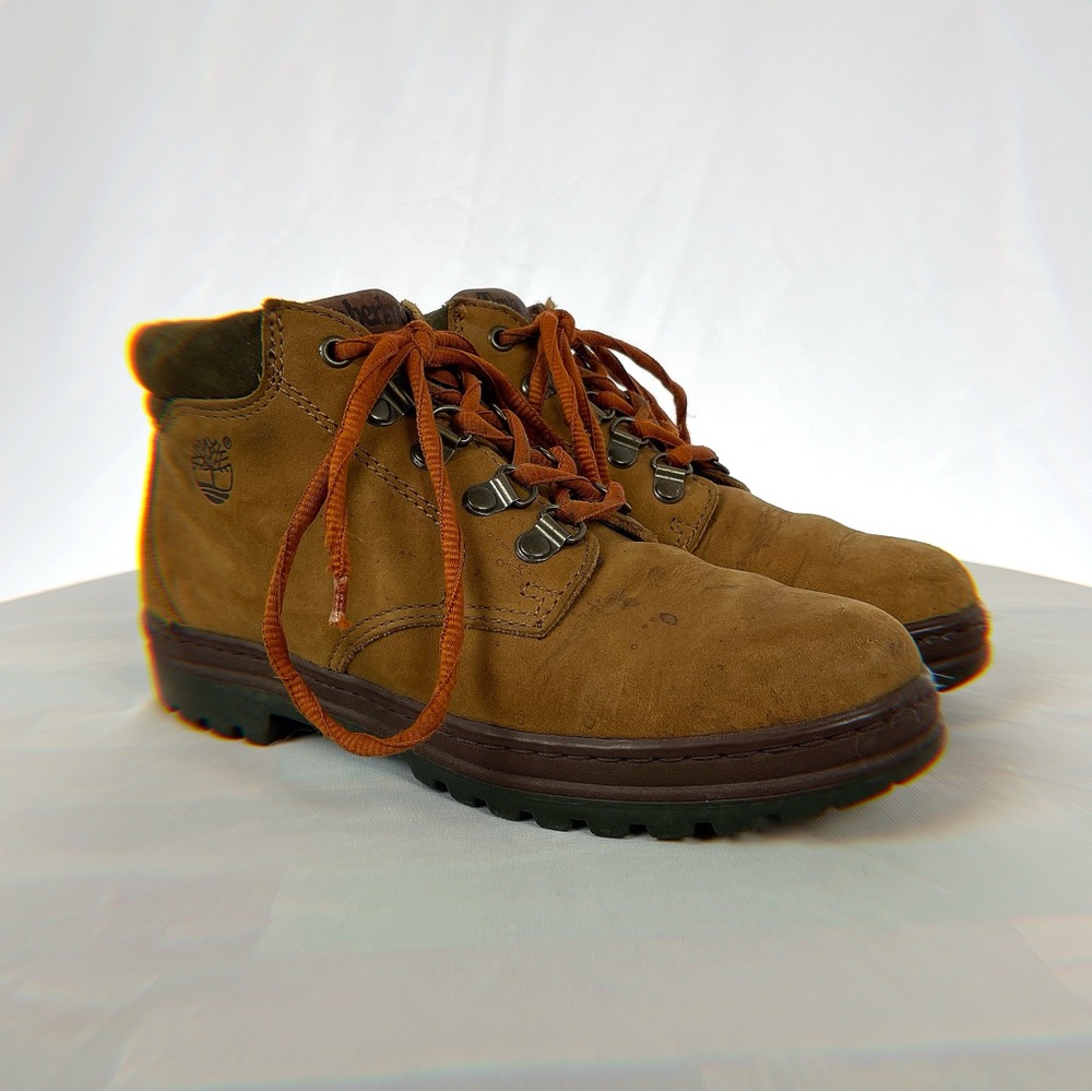 90s Earth Toned Suede Leather Hiking Ankle Boots